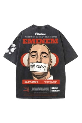 Eminem Designed V2 Oversized T-shirt-S / Vintage Black