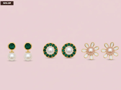 PEARL EARRING COMBO 1