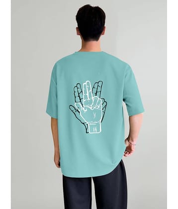 happy khajana Pack of 1 Polyester Oversized Fit Men's T-Shirt ( Blue )