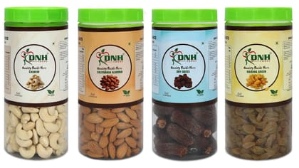 DRY FRUITS COMBO 600 GRAMS  PACK  150G X 4 PC