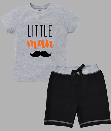 ETCHED DESIGN Pack of 1 Boys Cotton T-Shirt & Shorts Set ( Multicolor )