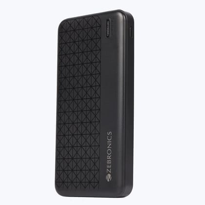 ZEBRONICS EnergiPod  PB1A10000mAh Power Bank, 22.5W Fast Charging, Rapid Charge, USB & Type-C Output, Portable Battery Charger with Overcharge Protection (Color May Vary)