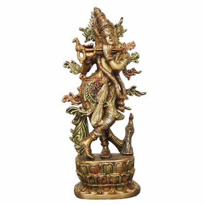 Brass Krishna Colour Statue (BSMAS615 C)