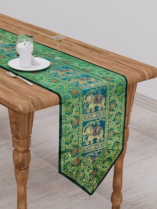 Banarasi Zari Table Runner-Banarasi Zari / 6 Seater
