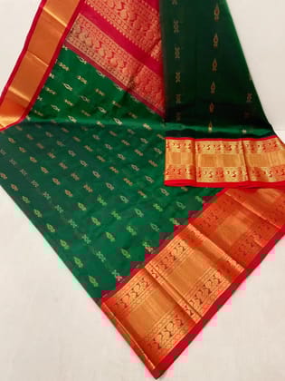 Exquisite Handwoven Kuppada Pattu Silk Saree