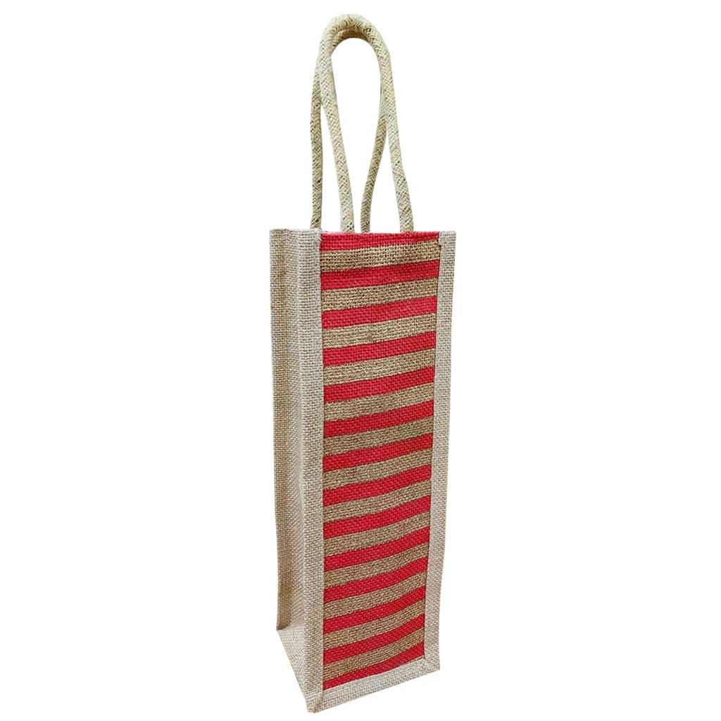 Bags Jute Eco - Friendly Water Bottle Wine Bottle Carry Bag (1.5 L Capacity)