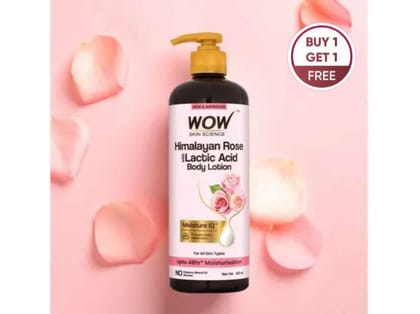 Buy 1 Get 1 Free  - WOW Himalayan Rose With Lactic Acid Body Lotion 2 x 200ml (Total 400 ml)