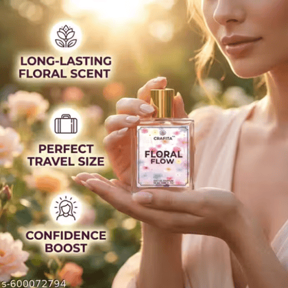 FLORAL FLOW - Elegant Floral Perfume for Women | Long-Lasting & Romantic Fragrance | Premium Floral Scent | 50ml