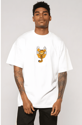 Cat Snatch Oversized Premium Cotton T shirt-S