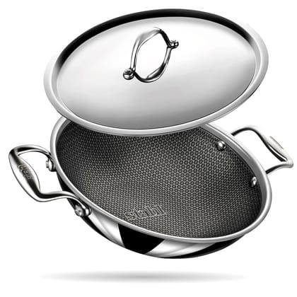 STAHL Kadai NS 6326 26CM - Large Non-Stick Kadai for Efficient Cooking  by Mahavir Home Store