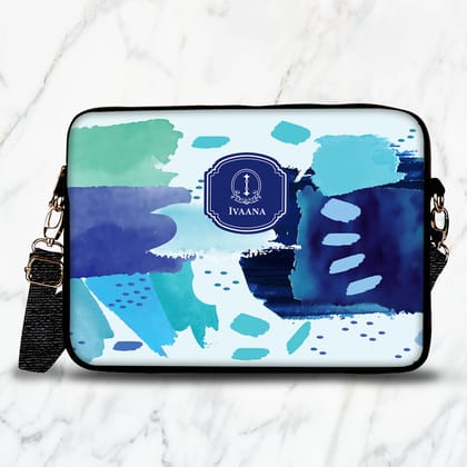Whimsy Washes Laptop Bag-Blue / 15.5"