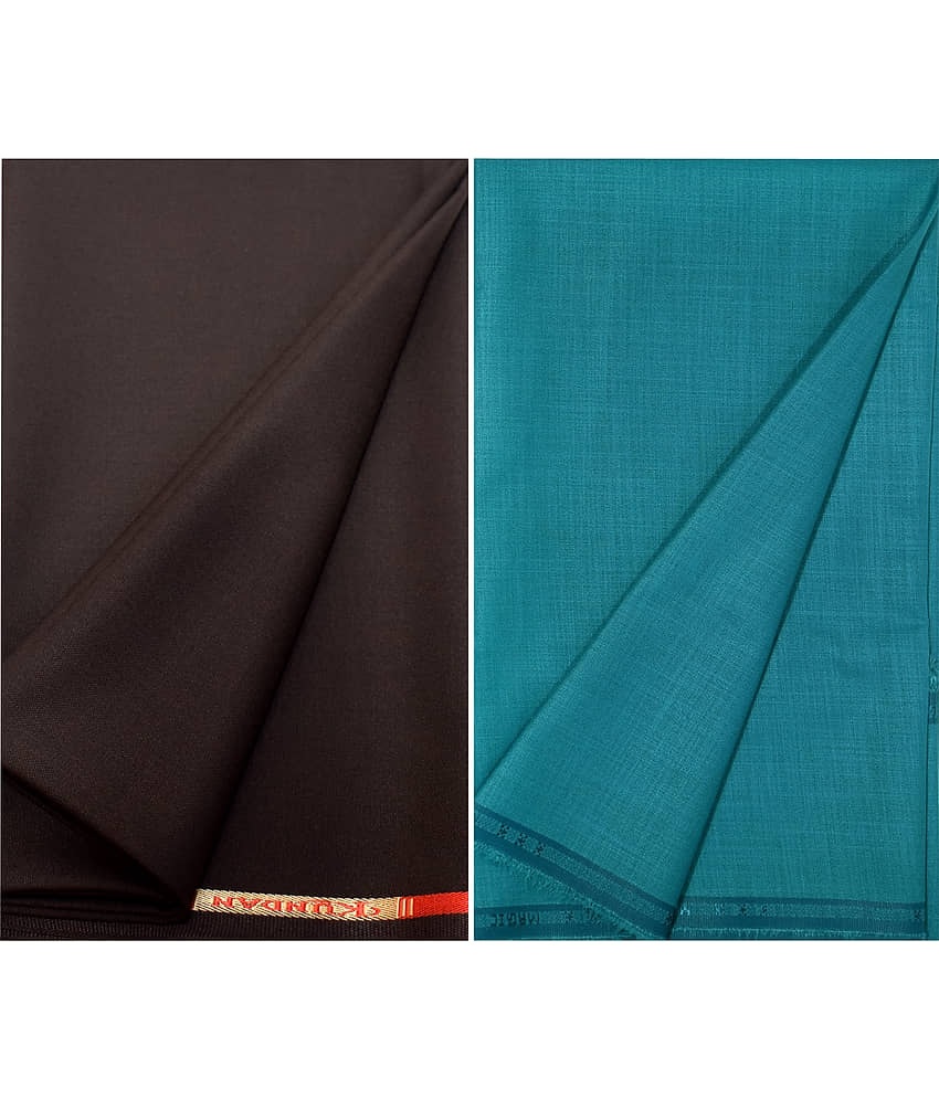 KUNDAN SULZ GWALIOR Multi Cotton Blend Unstitched Shirts & Trousers