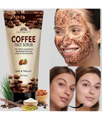Intimify Coffee Face Scrub, Scrub For Exfoliation And Tan Removal Facial Scrub, 50 Gms