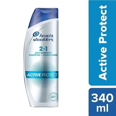 Head and Shoulders Active Protect 2 In 1 Anti-Dandruff Shampoo Conditioner Upto 100 Dandruff Free340 Ml