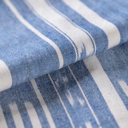 Upholstery Fabric - Handloom 20x20 Cotton-By Meter / 100% Cotton / Blue / White