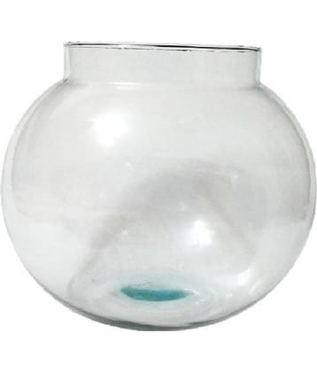 AFAST Clear & Transparent Round Glass Fish Pot For Zoom View Of 6 Inch Table Top