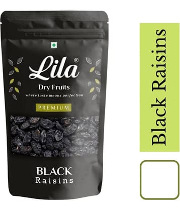 LILA DRY FRUITS Premium Afghani Black Raisins 500g Kali Kishmish Antioxidant Rich & Tasty