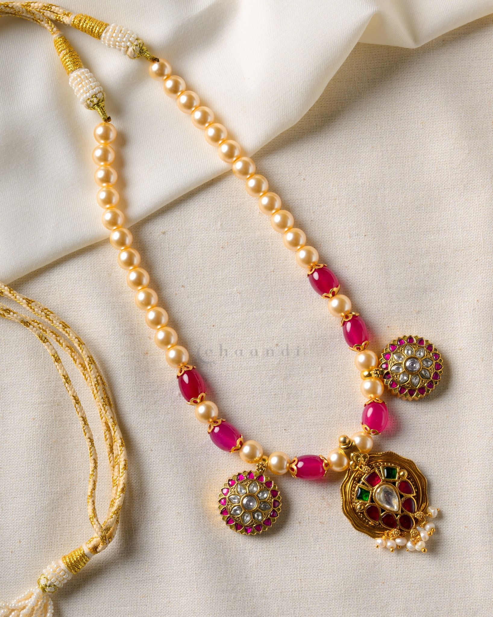 Gold Polish Silver Necklace CHN1539