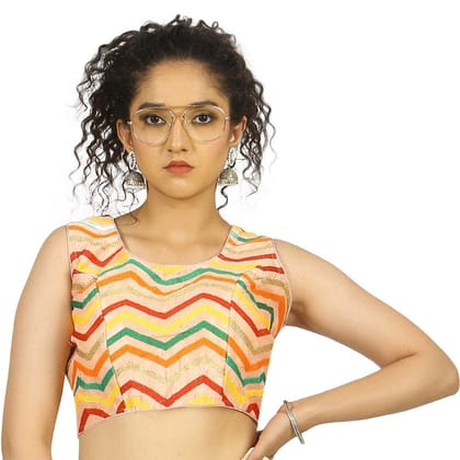 TheHangr Peach Zig-Zag Blouse -  32