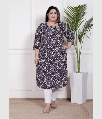 Swasti Women Crepe Printed Straight Kurti ( Purple )