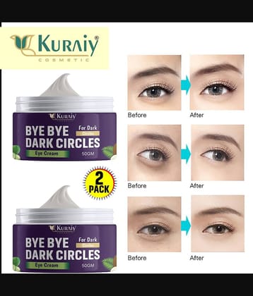 KURAIY Pure Under Eye Cream Enriched to Remove Dark Circles & Wrinkles (50 g) Pack Of 2