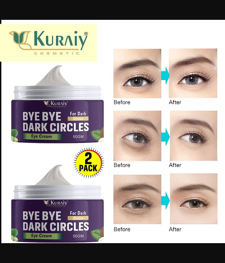KURAIY Pure Under Eye Cream Enriched to Remove Dark Circles & Wrinkles (50 g) Pack Of 2