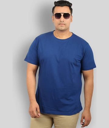 Xmex Pack of 1 Cotton Blend Regular Fit Men's T-Shirt ( Blue )