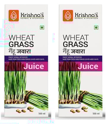 Krishnas Herbal & Ayurveda Wheatgrass Juice 500 ml (Pack of 2)