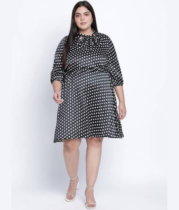 Oxolloxo Women Polyester A-line Dress ( Black )