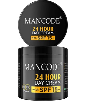 Mancode 24 Hours Day Cream for Men With SPF 15+, Brightening Face Cream for Men (Pack of 1)