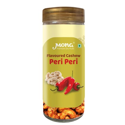 Mona Premium Peri Peri Flavoured Cashews - Spicy Dry Fruit Snack Jar