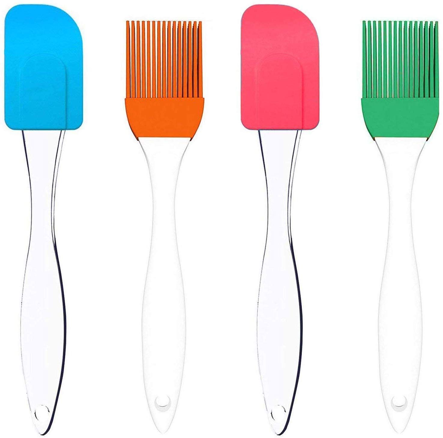 Nawani Set of 2 Silicone Spatula Decorating, Cooking, Baking and Glazing(Multicolour, Standard Size)