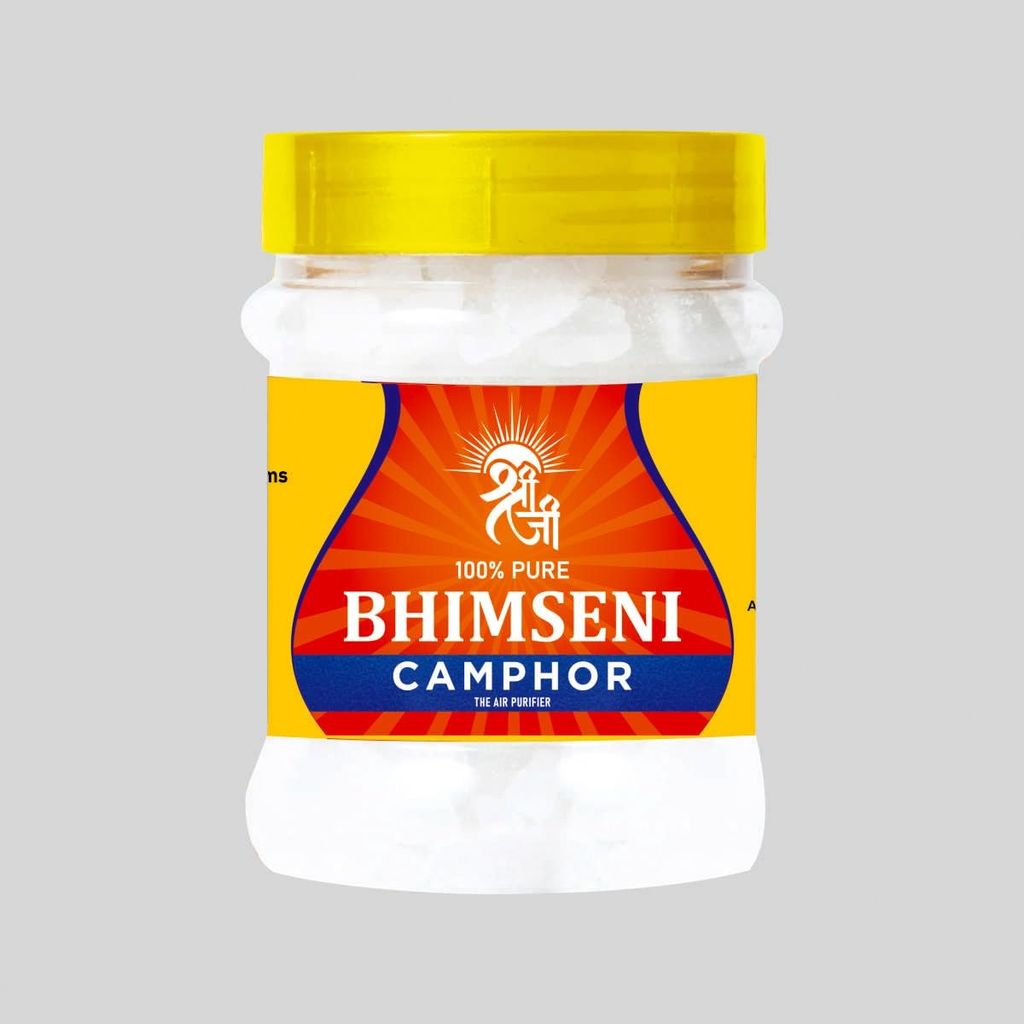 Shri Shriji Bheemseni Camphor 50 g � Pure Aromatic Flam Camphor for Pooja & Meditation � Natural Kapoor for Aarti, Diffuser & Spiritual Use � Long-Lasting Fragrance