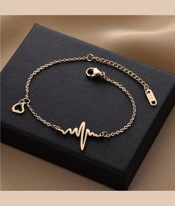FASHION FRILL Rose Gold Anklets ( Pack of 1 )