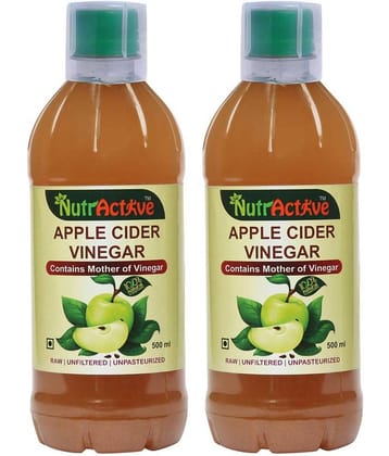 NutrActive Apple Cider Vinegar with Mother of Vinegar 1000 ml Unflavoured Pack of 2