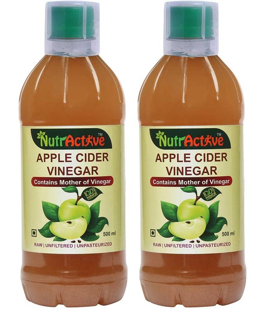 NutrActive Apple Cider Vinegar with Mother of Vinegar 1000 ml Unflavoured Pack of 2