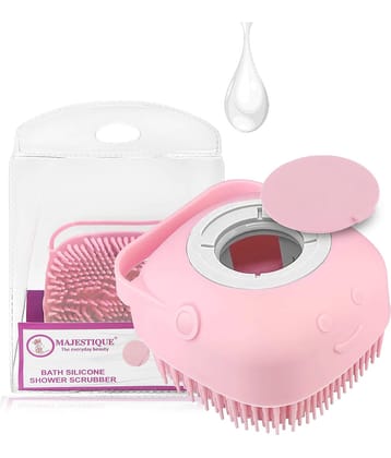 Majestique Bath Silicone Shower Scrubber, Suitable for All Skin 80ML Silicone Loofah - Multicolor