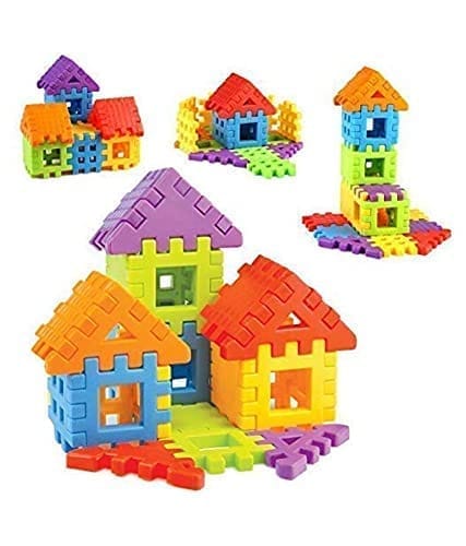Colorful Plastic Building Blocks Set for Kids Small Size - 72 Pieces