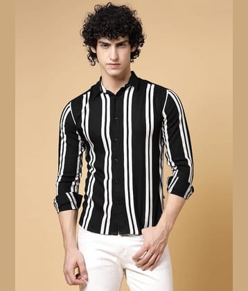 Rigo Rayon Slim Fit Printed Full Sleeves Men's Casual Shirt - Blue ( Pack of 1 )