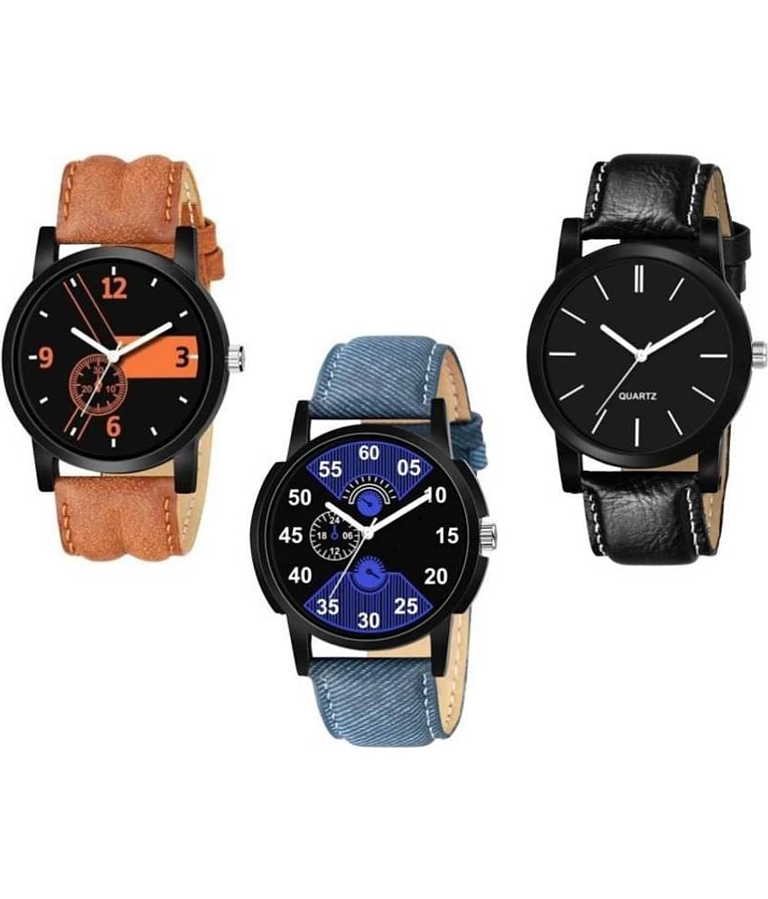 EMPERO - Multicolor Leather Analog Men's Watch