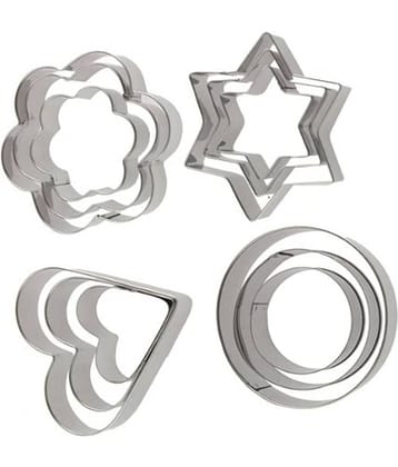 TAG3 Stainless Steel Cookie Cutter With 4 Shapes - 12 Pieces