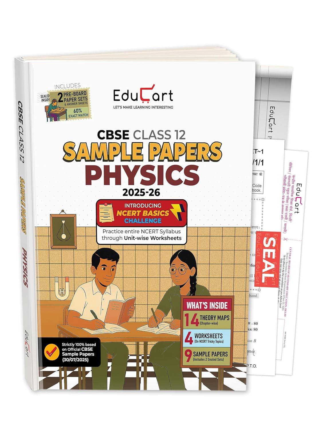 Educart CBSE Sample Question Paper Physics for Class 12 for 2026 Examinations -eduphy12sp [Paperback] [Oct 30, 2024] educart