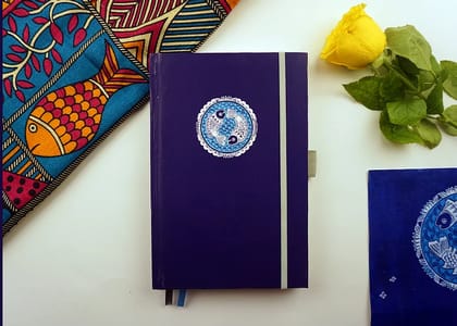Maverick Series: A5 Notebook-Madhubani Twin Fish