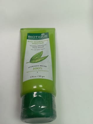 Biotique Advanced ayurveda Bio morning Nectar Visibly flawless Face scrub For all skin types Ayurvedic recipe 100% Botanical extracts 1.76 oz. / 50 gm Setoals Biotique Advanced ayurveda Bio morning Nectar Visibly flawless Face scrub For all skin types Ayurvedic recipe 100% Botanical extracts 1.76 oz. / 50 gm Setoals