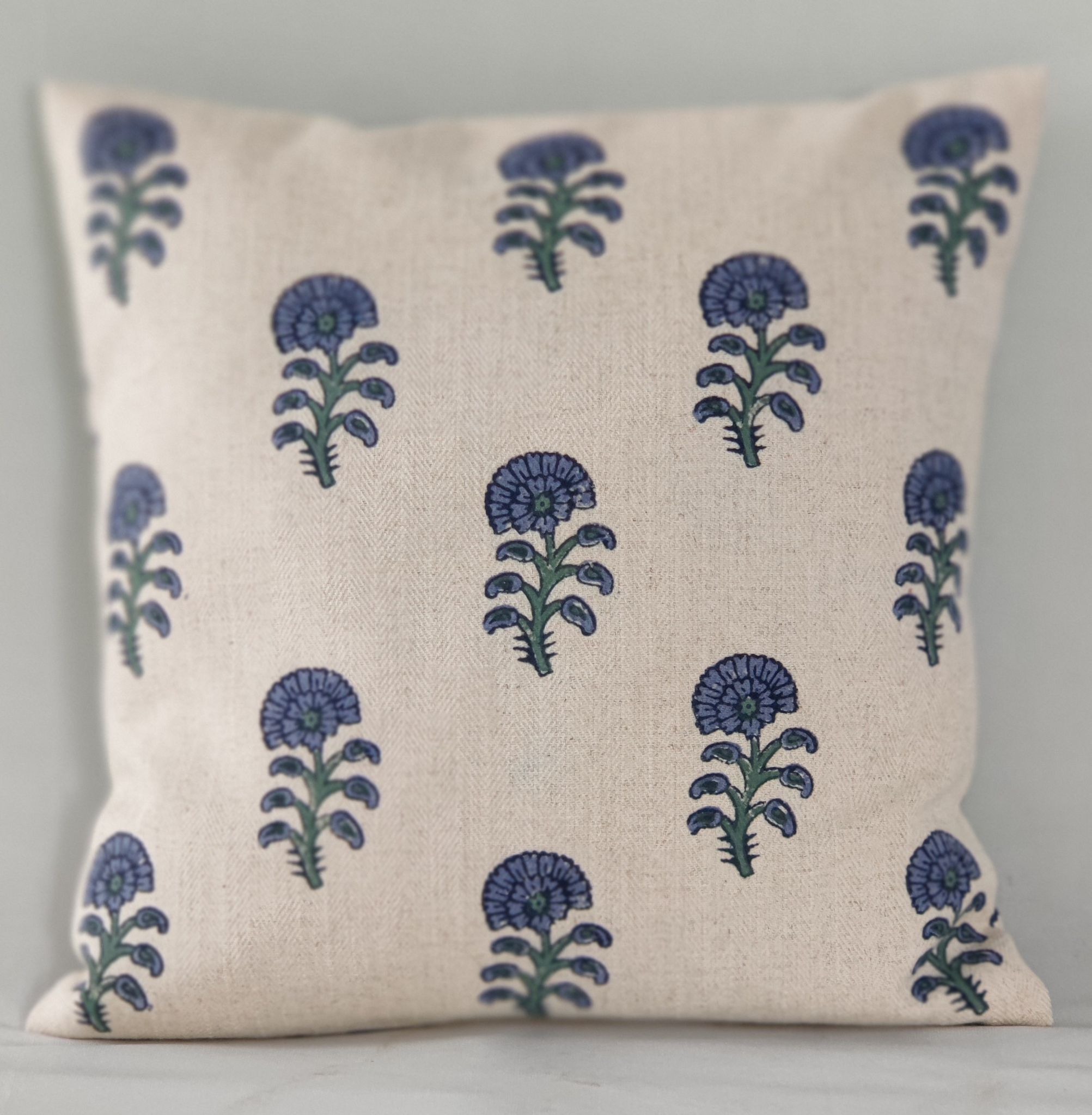 Block Printed Cotton Cushion Covers | Set of 2 | Geometric Design