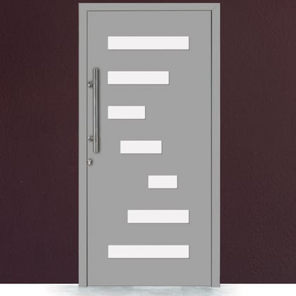 Aluminium Front Door Semi Glossy Aluminium KPD-1006 (3.3 ft x 7 ft)