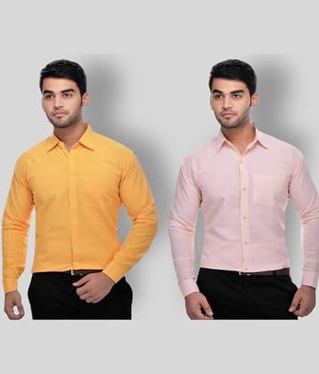 DESHBANDHU DBK 100% Cotton Regular Fit Half Sleeves Men's Formal Shirt - Multicolor ( Pack of 2 )