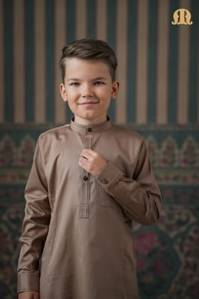 Terfi Kali Kurta Brown 2.0 For Boys-B1