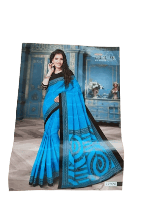 Elegant Blue Cotton Saree