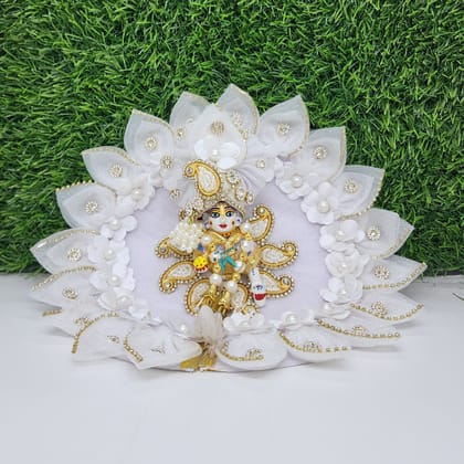laddu gopal white heavy dress for sharad purnima special-0